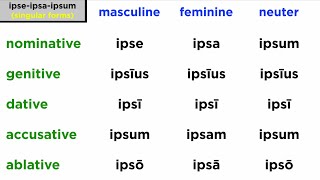 The Intensive Pronoun (ipse-ipsa-ipsum)