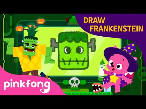 海岸のおばけ＆お絵かきフランケンシュタイン｜ハロウィンソング｜お絵かきの仕方｜ピンポン童謡 (Ghost on the Coast & Draw Frankenstein | Halloween Songs | How to Draw | Pinkfong Songs for Children)