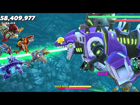 GIANT MECHA SHARK Vs EVERYBODY - Giant Shark New Unlocked Hungy Shark Evolution World