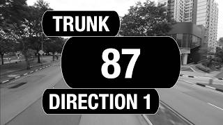 SBS Transit Trunk 87 (Direction 1) (BFTP 2022) | Bus Service Route Visual