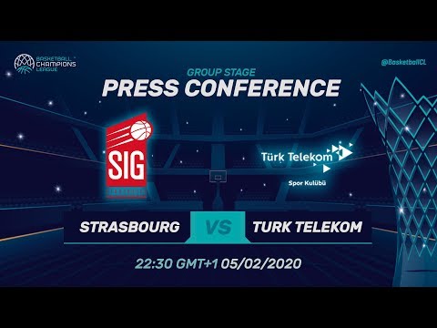 SIG Strasbourg v Türk Telekom - Press Conference - Basketball Champions League 2019-20