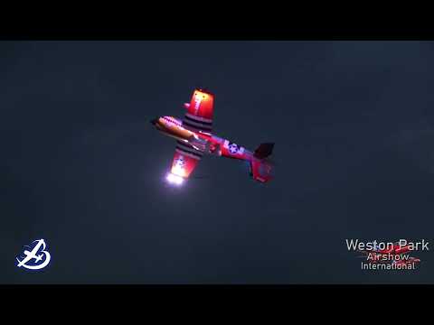 Unforgettable Night Flight by Nathan Rigby Pilot RC Extra 330LX LEDs & Fireworks Weston Park 2023