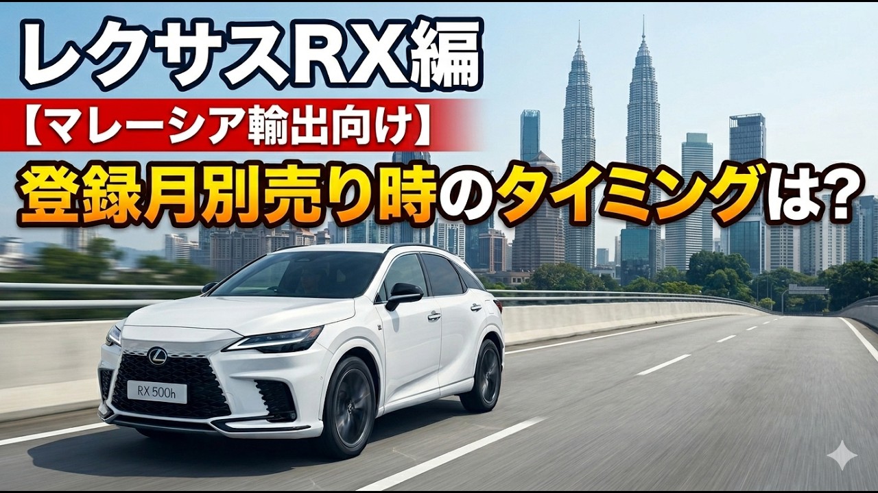 レクサスRX編【マレーシア輸出向け】登録月別の売り時のタイミングは？