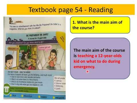 Year 6 English SJK | Unit 6 Hello! 999? TB pg 54 55 |What should you do if you are trapped in a lift