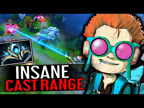 Big Brain Tinker - Max spell cast range Aether Lens+Psychic headband | Dota 2 Tinker Gameplay |