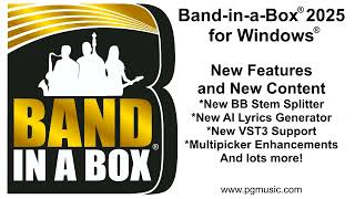 Video thumbnail for Band-in-a-Box® 2025 for Windows®: New Features and Enhancements! by PG Music Inc.