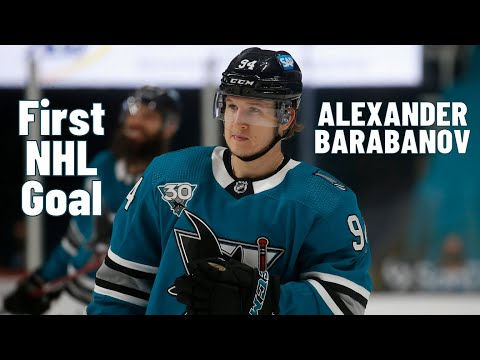 Alexander Barabanov #94 (San Jose Sharks) first NHL goal Apr 26, 2021