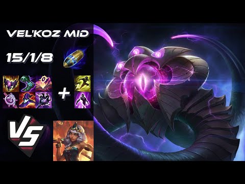 MID Vel'Koz vs Qiyana - NA Grandmaster Patch 25.S1.5