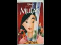 Opening To Mulan 1999 VHS