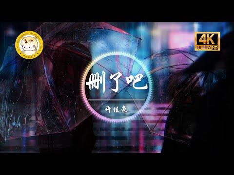 烟(许佳豪)《删了吧-DJ版》「要不你还是把我删了吧 我咬紧牙关命令我发出这句话」动态歌词