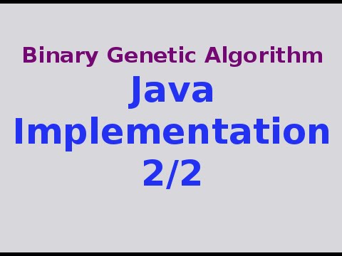 Genetic Algorithms 930 Binary Genetic Algorithm Java Code 22