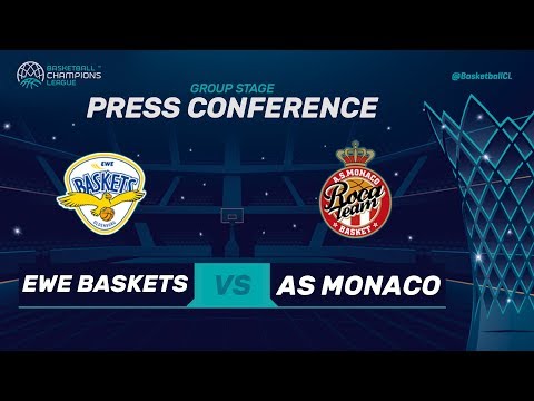 EWE Baskets Oldenburg v AS Monaco - Press Conference - Basketball Champions League