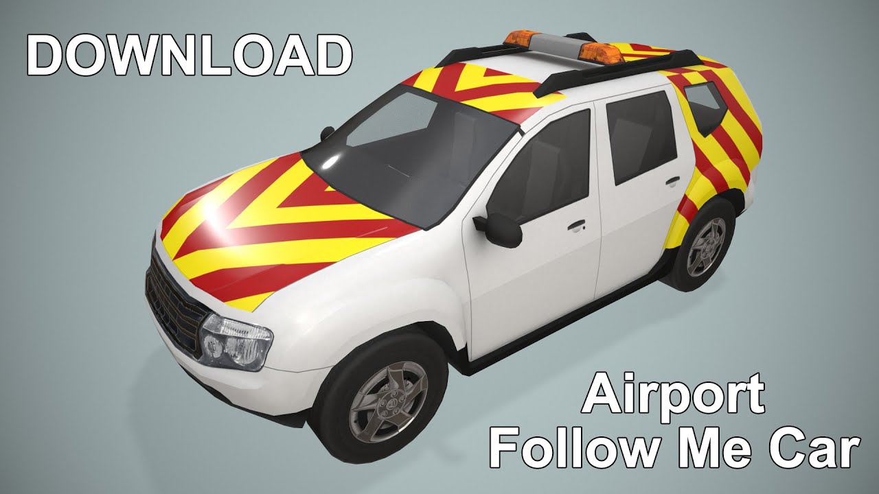 Airport Follow Me Car --428-- 3D Model