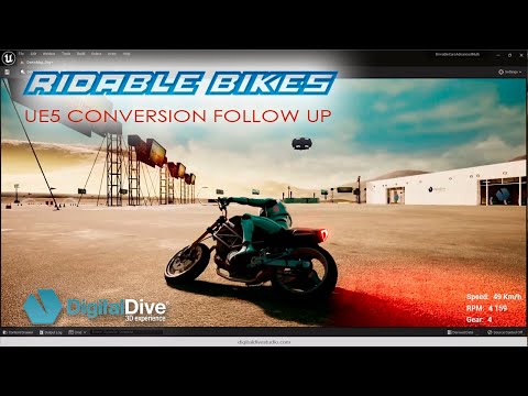 UE5 bikes - Ridable Motorbikes for Unreal Engine 5 using chaos physics - wheels issues follow up