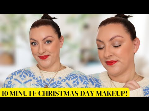 QUICK & EASY CHRISTMAS DAY MAKEUP LOOK | Mum Friendly Festive Makeup!