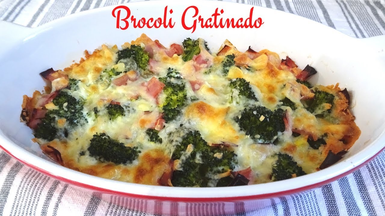 Brócoli con Jamón y Queso Gratinado -Pastel de Brócoli Fácil y Rico. Mis Recetas Deliciosas #brocoli