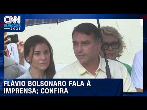 Flávio Bolsonaro fala à imprensa após votar no RJ; confira | CNN ELEIÇÕES