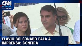 Vídeo: Flávio Bolsonaro fala à imprensa após votar no RJ; confira | CNN ELEIÇÕES