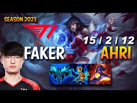 T1 Faker AHRI vs SYNDRA Mid - KR Ranked