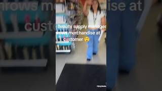 Sally Beauty supply manager denies refund and throws merchandise at customer #viralshort #sally