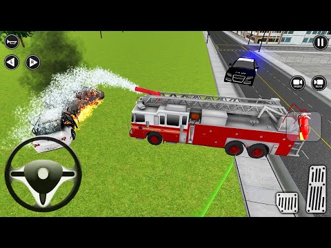 Emergency Fire Truck Driving Sim 2021 - Real FireFighter Games - Android Gameplay