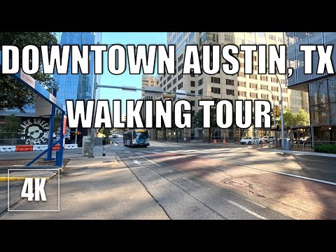 Walking Downtown AUSTIN, TX in 4K | Guadalupe St to Republic Square & Wooldridge Park | 1-Hour Loop