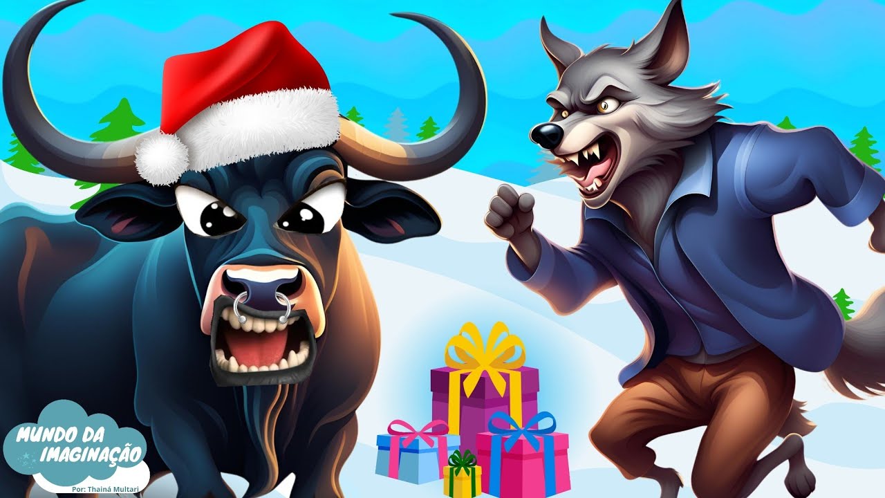 Boi da cara preta em: Deu a louca no Natal - Chapeuzinho, Lobo mau, Papai noel | MUNDO DA IMAGINAÇÃO