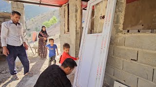 Building a villagh house Babak, who has a toothache,😷🦷 hired two workers to build a kitchen