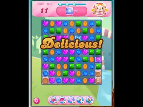 Candy Crush Saga Level 1402 - Sugar Stars,  15 Moves Completed