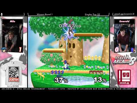 ARCAmini8 - Winners Round 1 - Milo (Marth) VS Emerald (Falco) - SSBM