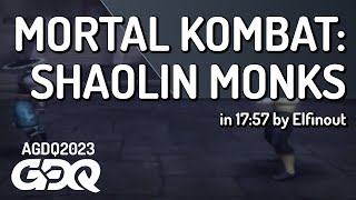 Mortal Kombat: Shaolin Monks by Elfinout in 17:57 - Awesome Games Done Quick 2023