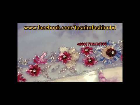 Exclusive hand work muslin saree-tasnim fashion