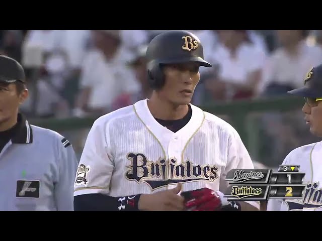 【3回裏】バファローズ・糸井 一二塁間破る勝ち越しタイムリー!! 2016/7/27 Bs-M