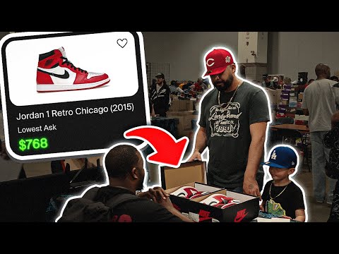 Buying Over 150 Pairs of Sneakers in 23 Minutes! (OG Chicago Jordan 1's)