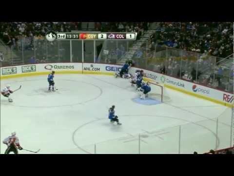 Shane O'Brien drills Niklas Hagman