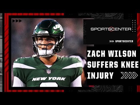 Zach Wilson leaves Jets preseason opener with knee injury | SportsCenter