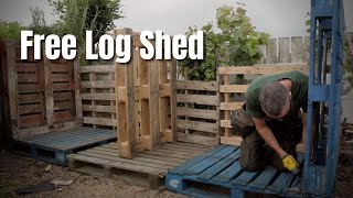 Free Log Shed - Pallet Wood Projects - Log Shed out Of Pallets PT1