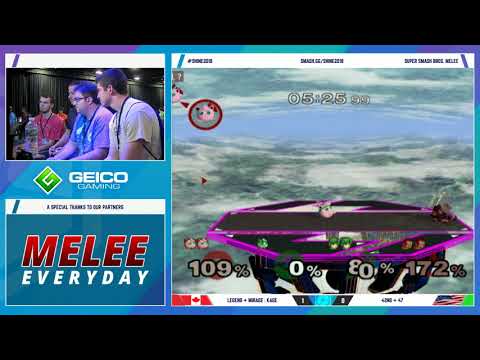 Shine 2018 SSBM - Legend & Mirage | Kage Vs. 42nd & 47 - Smash Melee Doubles Top 48