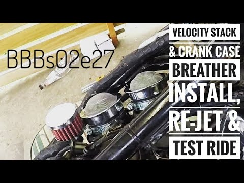 BBBs02e27 | Mikunioz.com Velocity Stacks & Crank Case Breather Install, Re-Jet & Test Ride | XVS650
