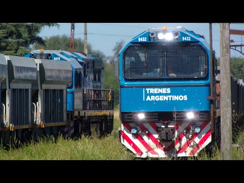 CRUCE DE TRENES EN SAN EDUARDO #trenesargentinoscargas 