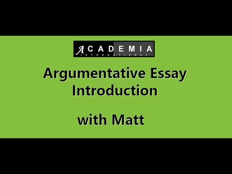 Argumentative Essay Introduction