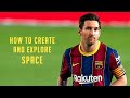How does Lionel Messi create and run into space?