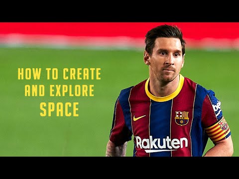 How does Lionel Messi create and run into space?