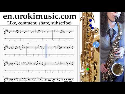How to Play Saxophone (Alto) Clean Bandit - Rockabye ft Sean Paul Anne-Marie Tabs Part#2 um-i352