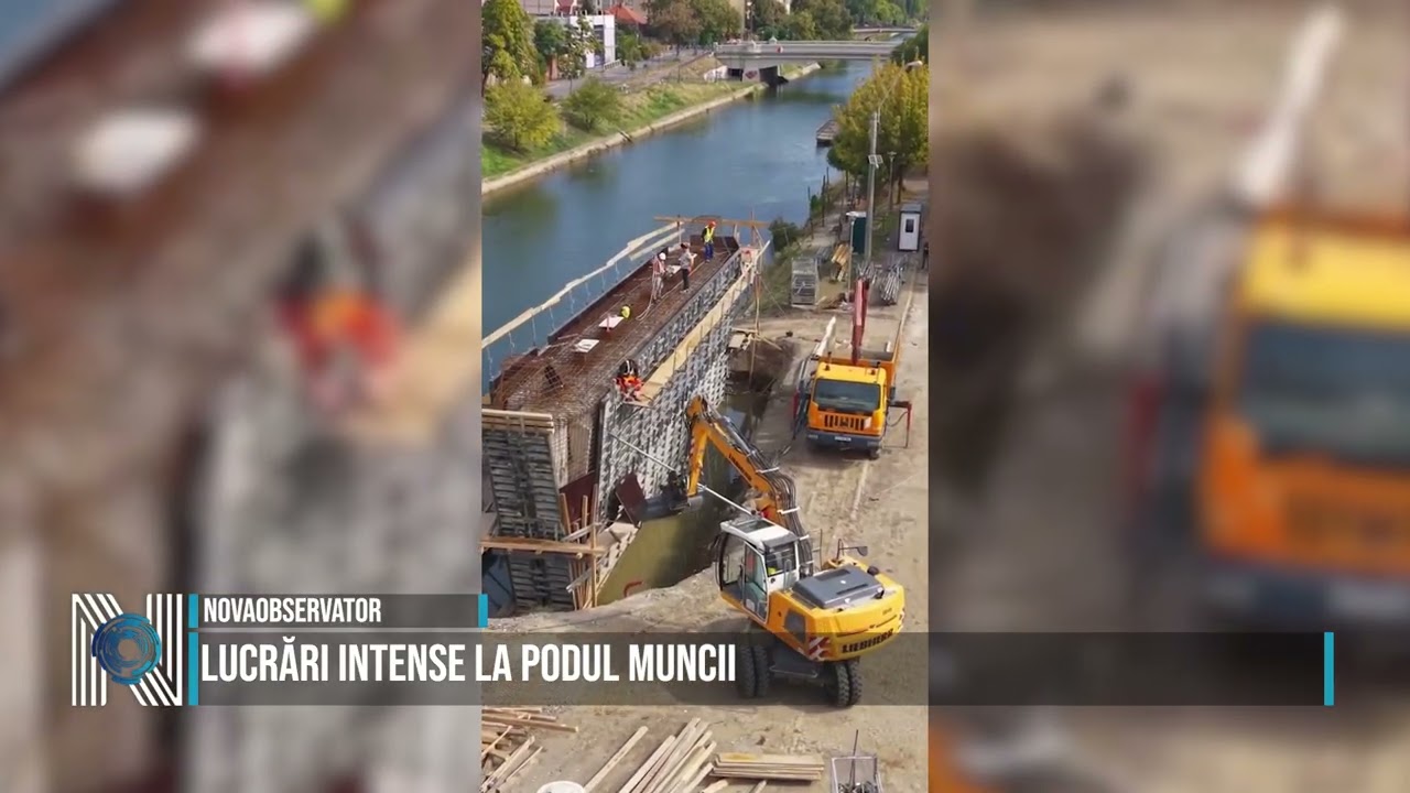 Lucrări intense la Podul Muncii