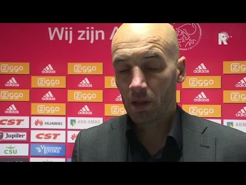 Trainer Mitchell van der Gaag na afloop van Ajax-Excelsior