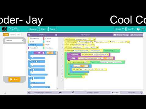 Fun facts generator on Code.org | App Lab | Cool Coder- Jay #coding