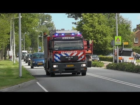 P1, Brandweer Dokkum naar OMS Sprinkler alarm Winkelcentrum Damwoude C Veenlandstrjitte Damwâld