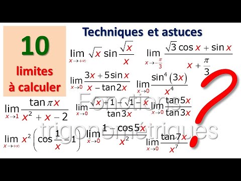 EXERCICE SUR LES LIMITES DES FONCTIONS TRIGONOMETRIQUES