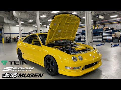 Phoenix Yellow Integra Type-R Minor Refresh - Mugen Intake | Spoon Strut Bars | Tein Coilover (Pt 6)